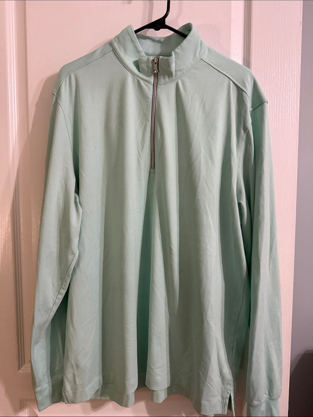 Greg Norman Collection Mint Green Quarter-Zip Pullover
